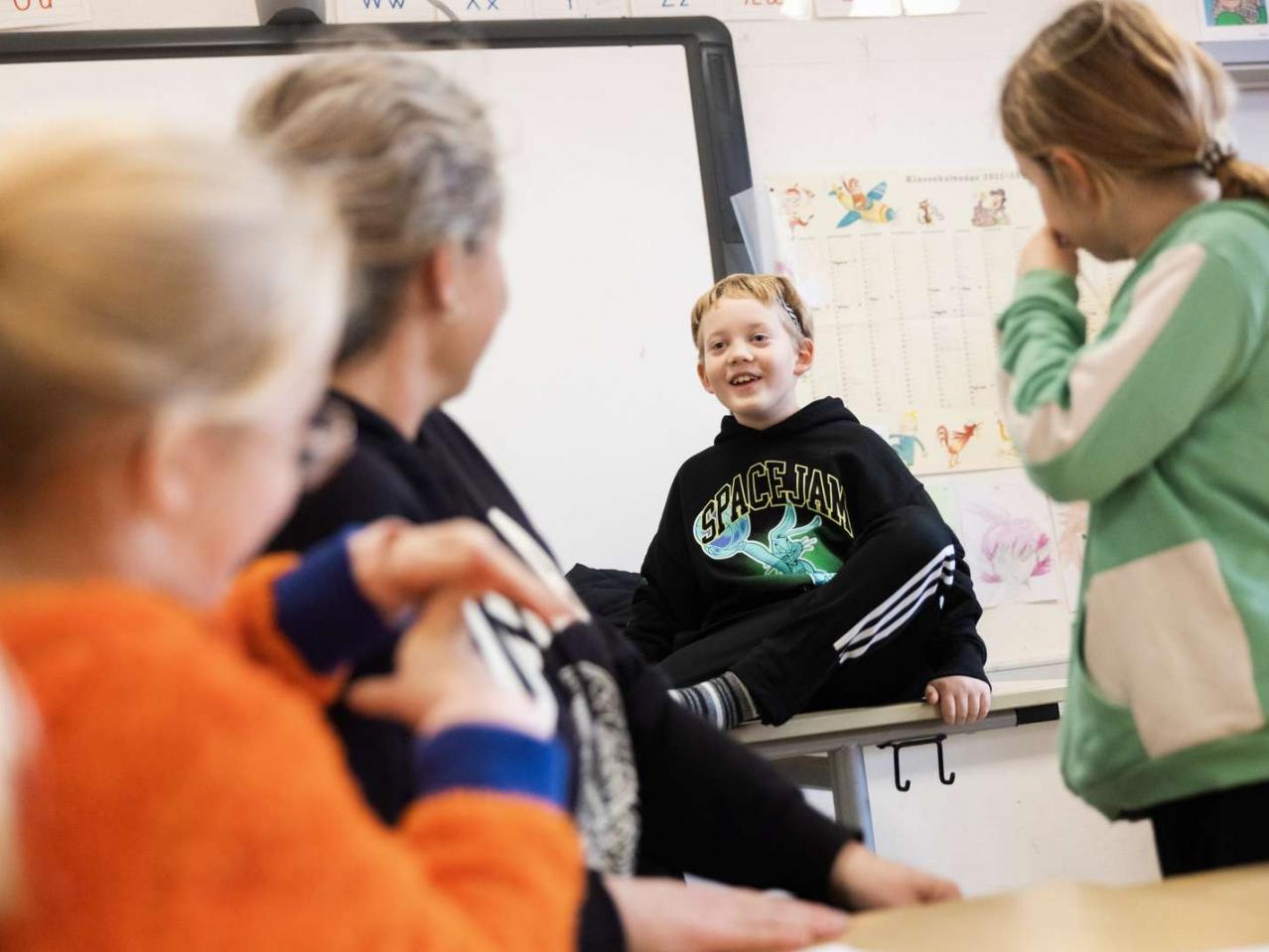 Børn i klasseværelse